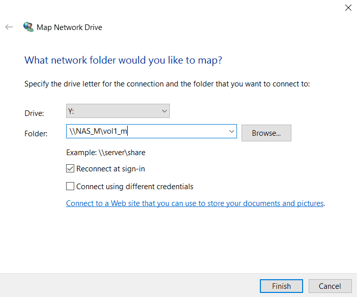 Map network drive 1
