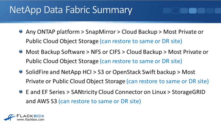 The NetApp Data Fabric - Overview Tutorial - FlackBox