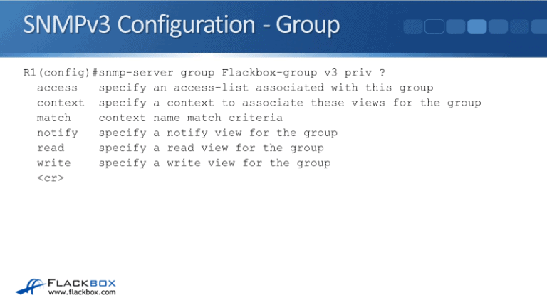 Cisco SNMP v3 Configuration - FlackBox