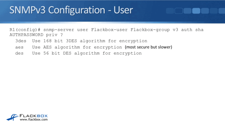 Cisco SNMP v3 Configuration - FlackBox