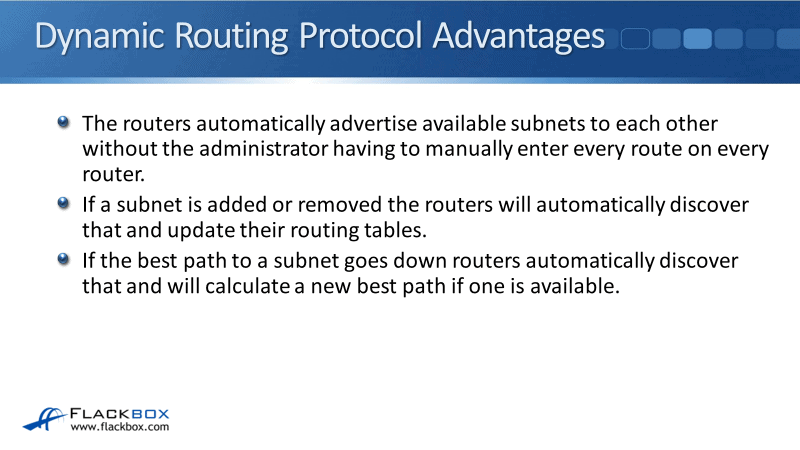 Dynamic Routing Protocol Advantages