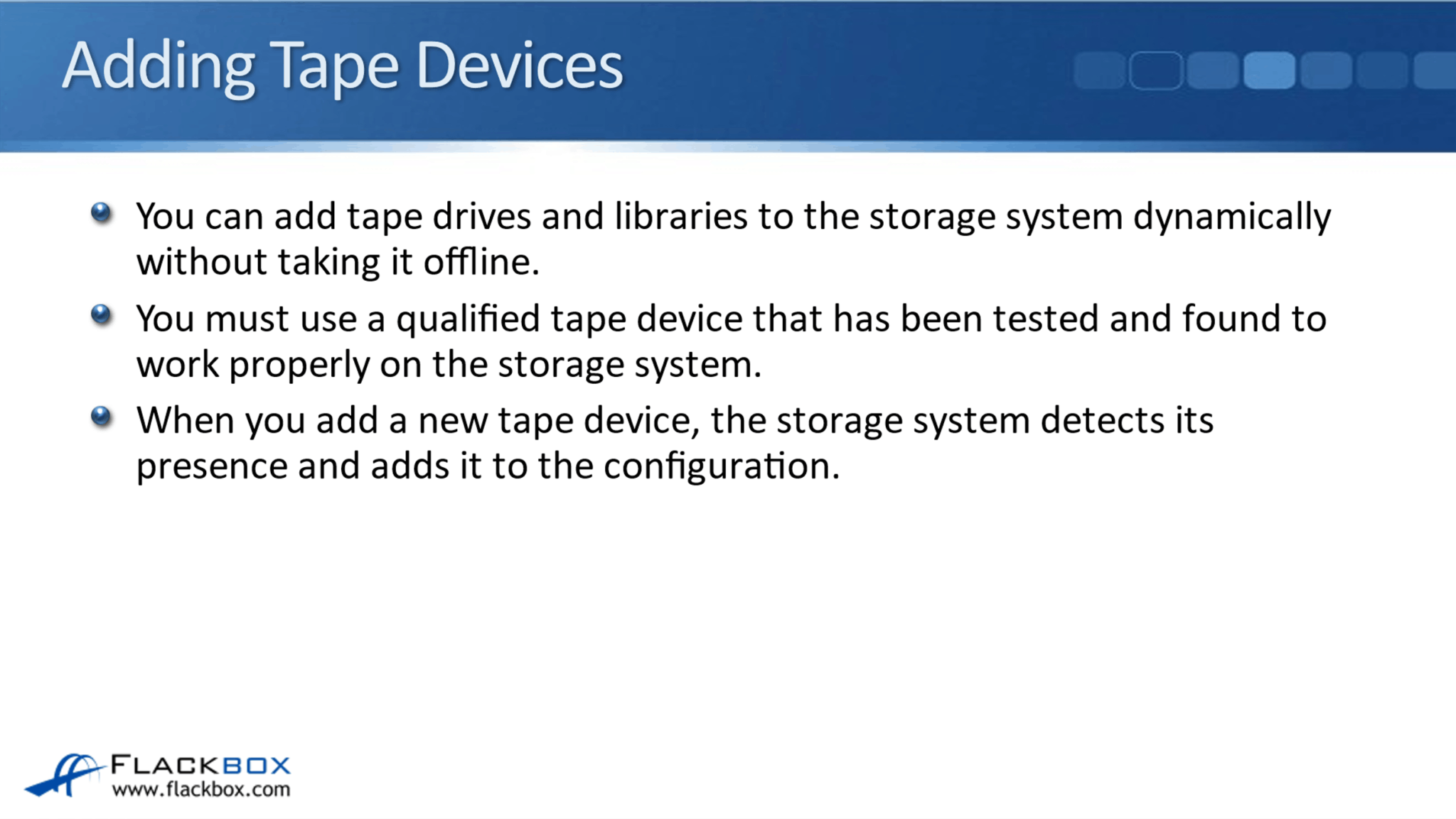 NetApp Tape Backups FlackBox