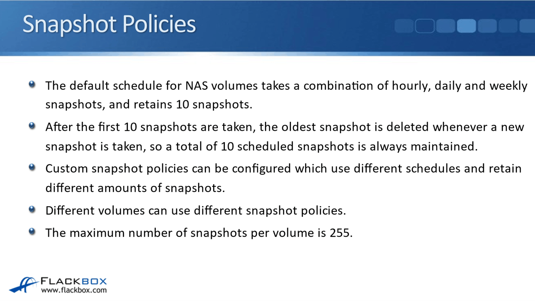 NetApp Snapshot Schedules FlackBox