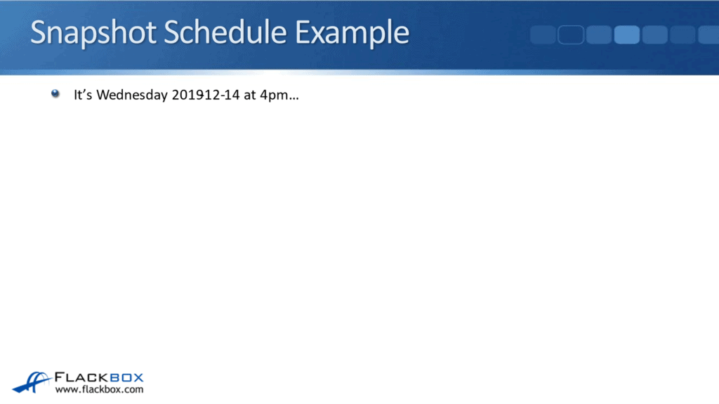 NetApp Snapshot Schedules FlackBox