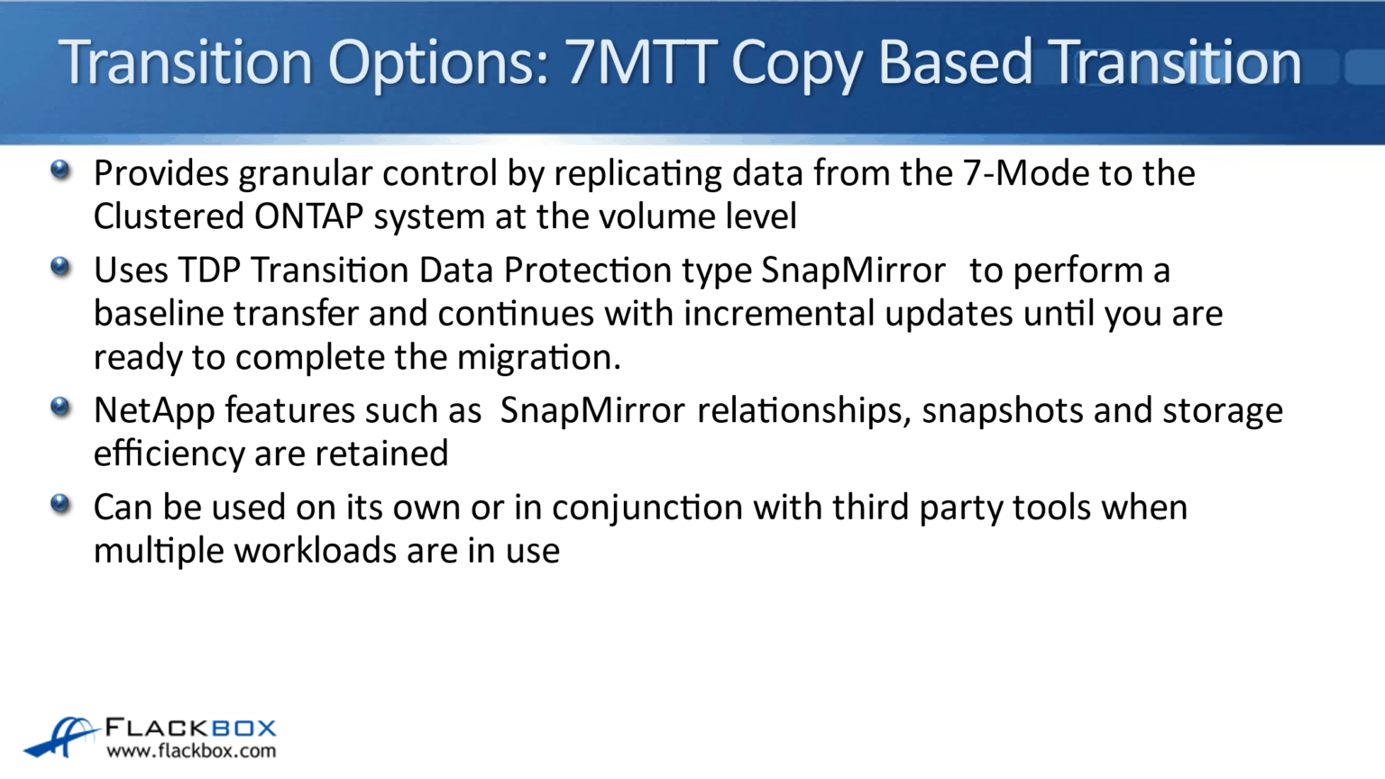 NetApp 7Mode Migration FlackBox