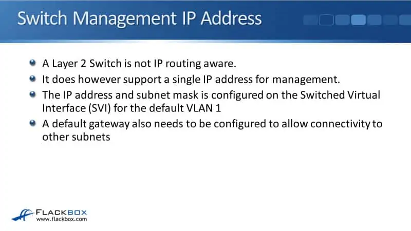 Cisco Basic Router and Switch Configuration - Switch Management IP Address