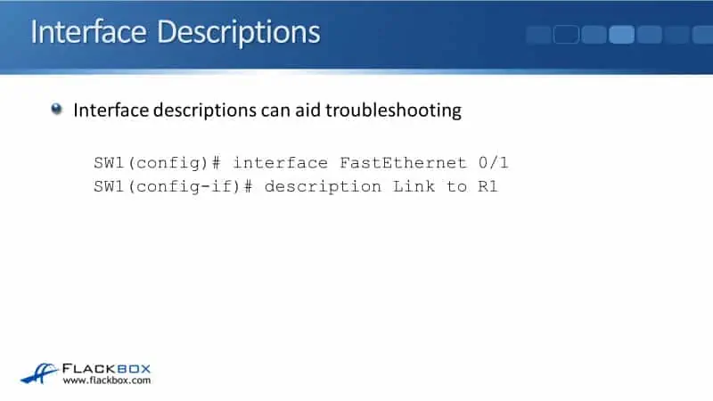 Cisco Basic Router and Switch Configuration - Interface Descriptions