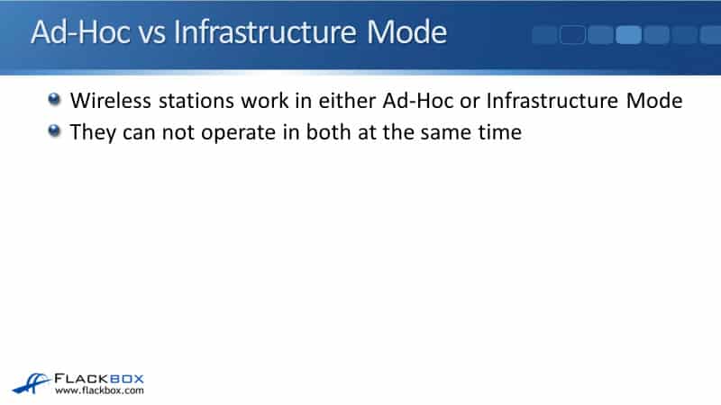 Ad Hoc vs Infrastructure Mode 