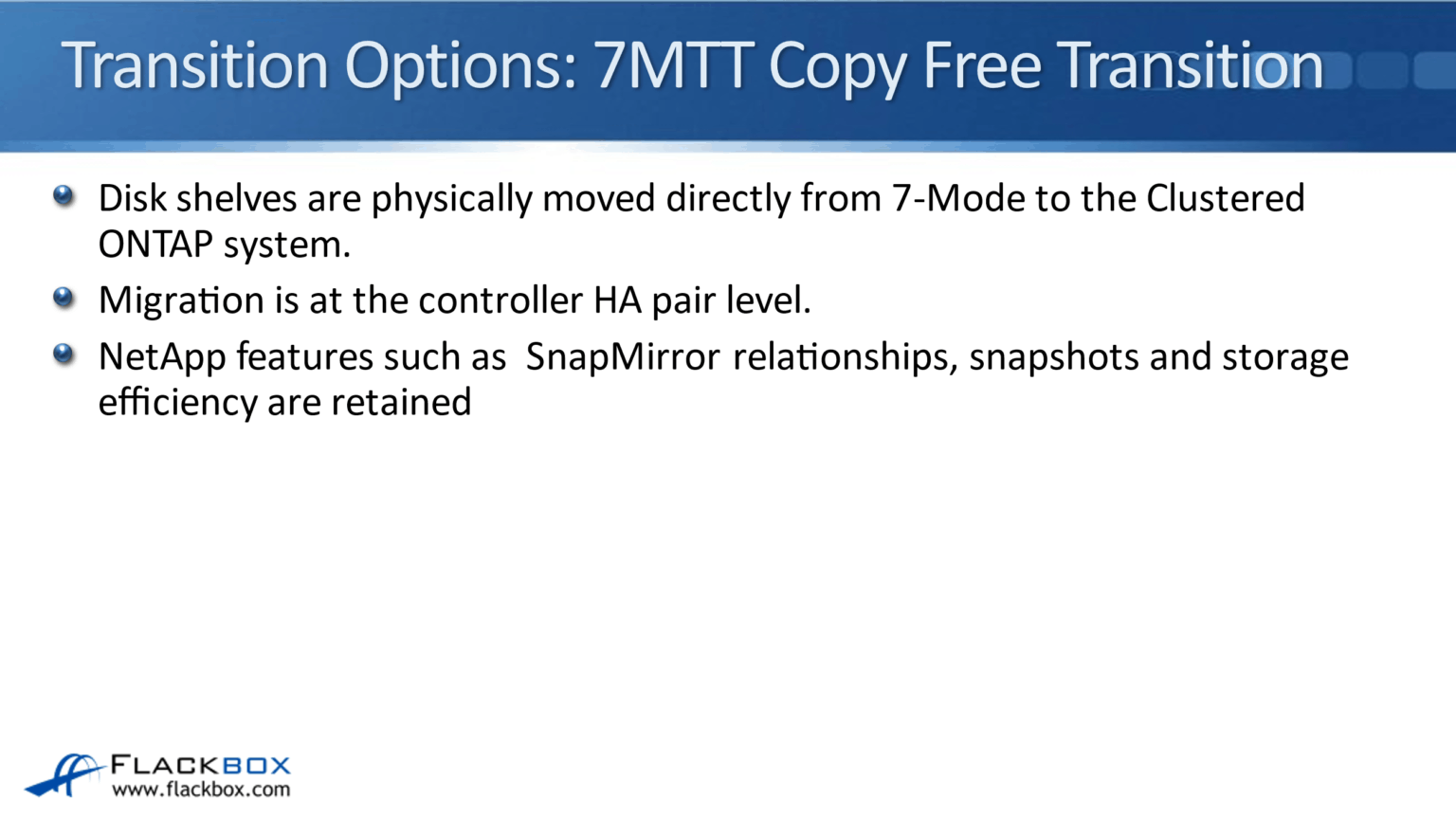 NetApp 7Mode Migration FlackBox