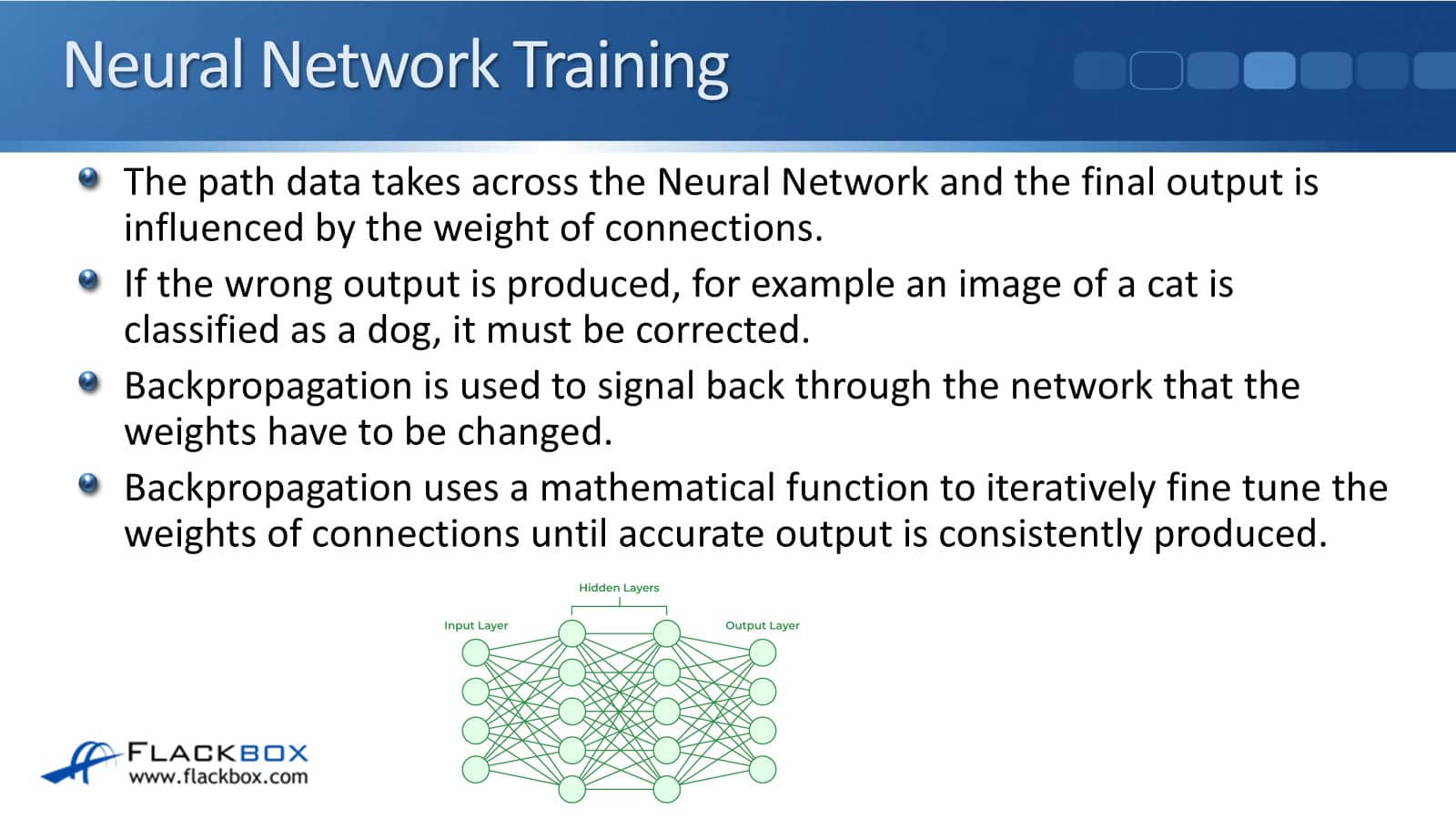 Neural network training