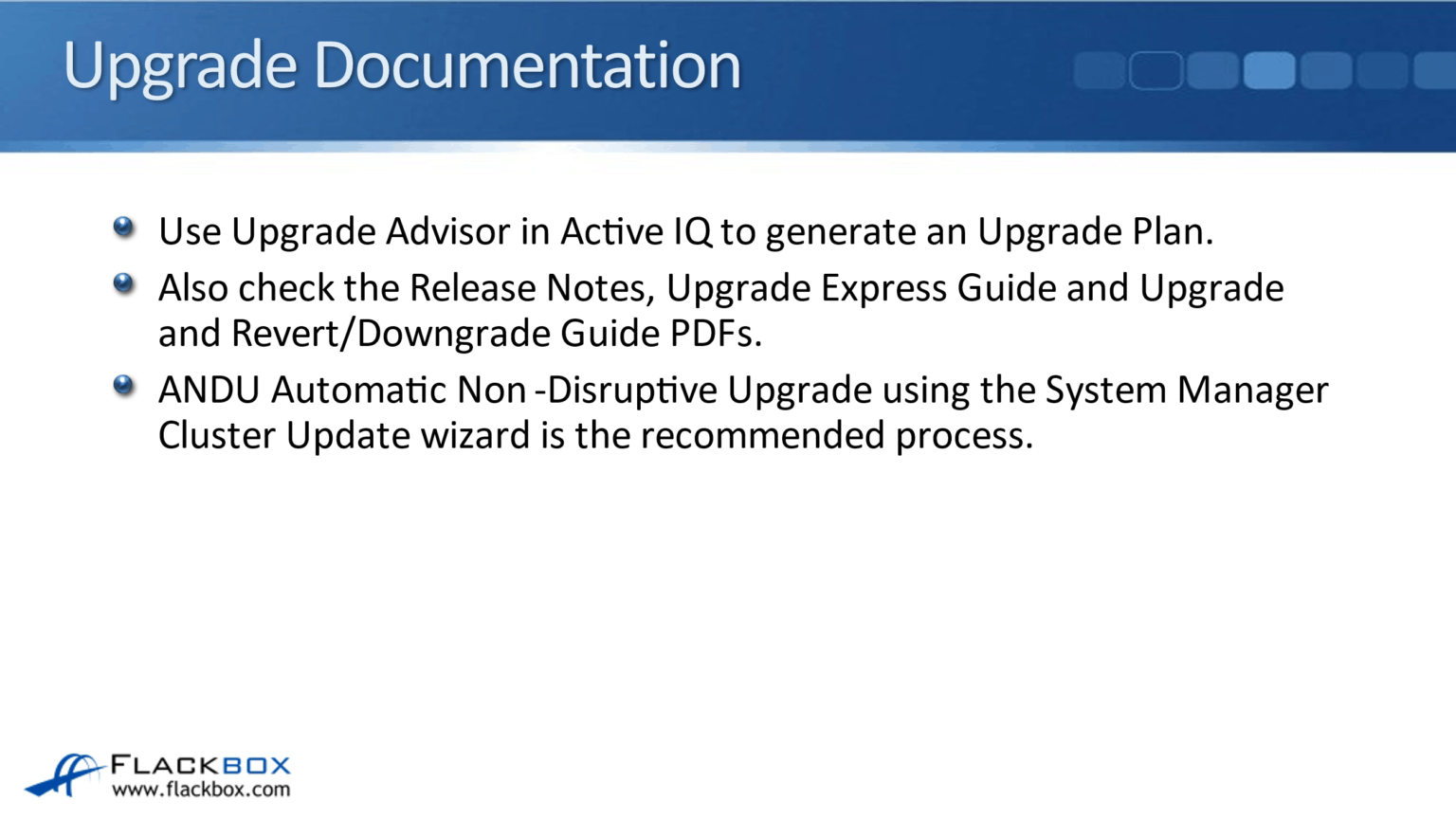 Netapp Ontap Upgrades Flackbox